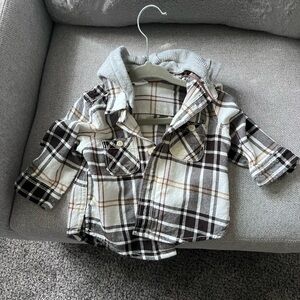 Baby gap flannel with hoodie